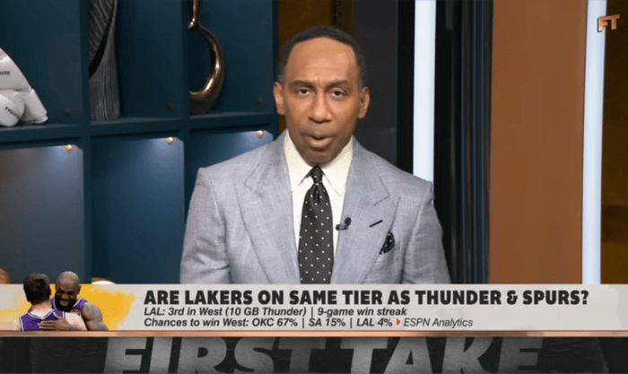 斯蒂芬-A-史密斯预测湖人对阵马刺次轮大